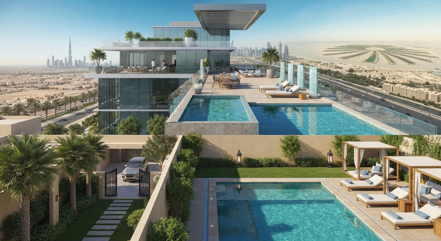 villas vs penthouses in Dubai