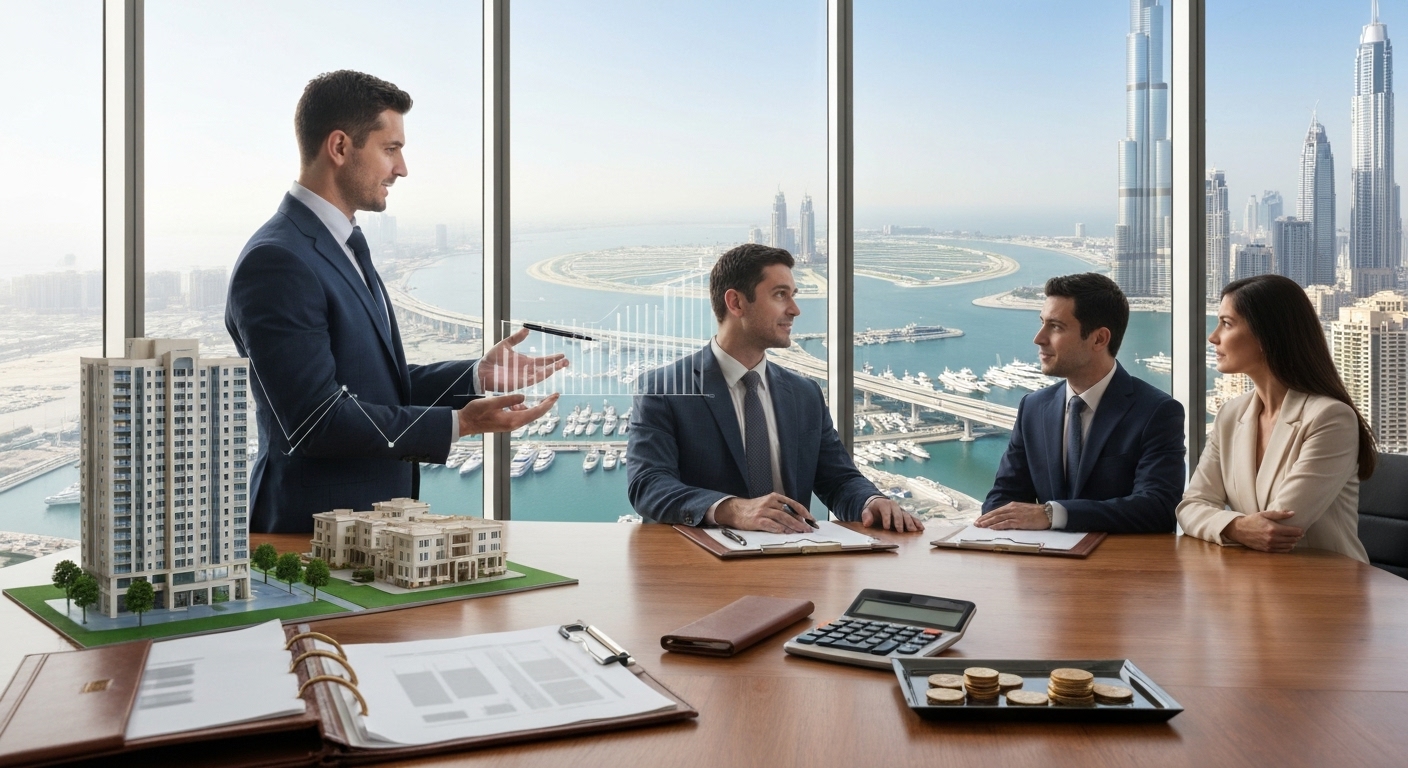 luxury apartments along Dubai Marina