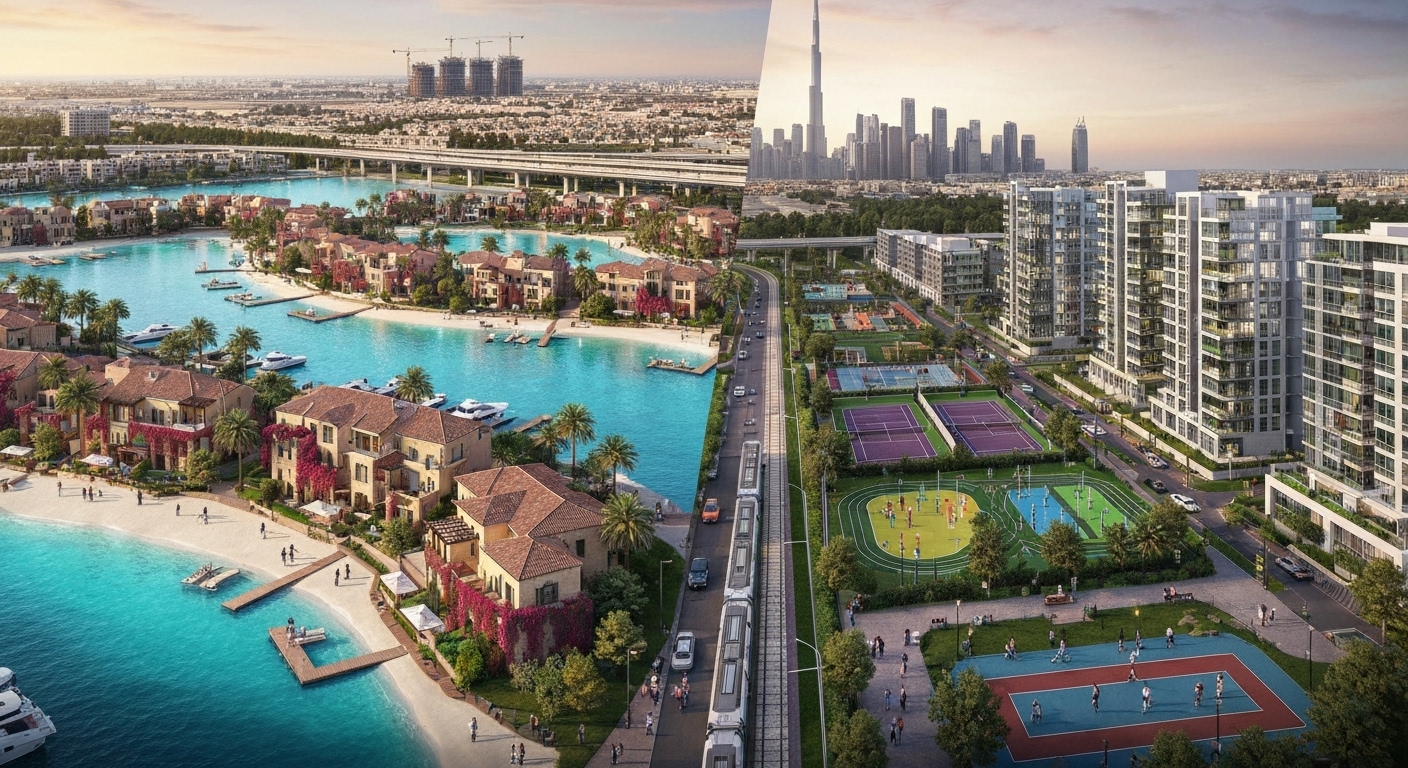Damac Lagoons vs Danube Sportz for Dubai property investment