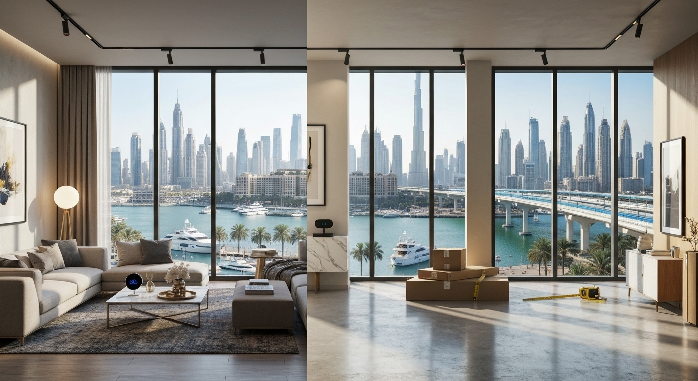 furnished vs unfurnished homes in Dubai