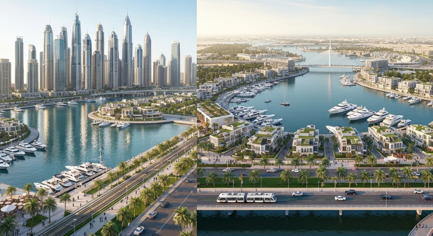 Dubai Marina and Creek Harbour for luxury property investments