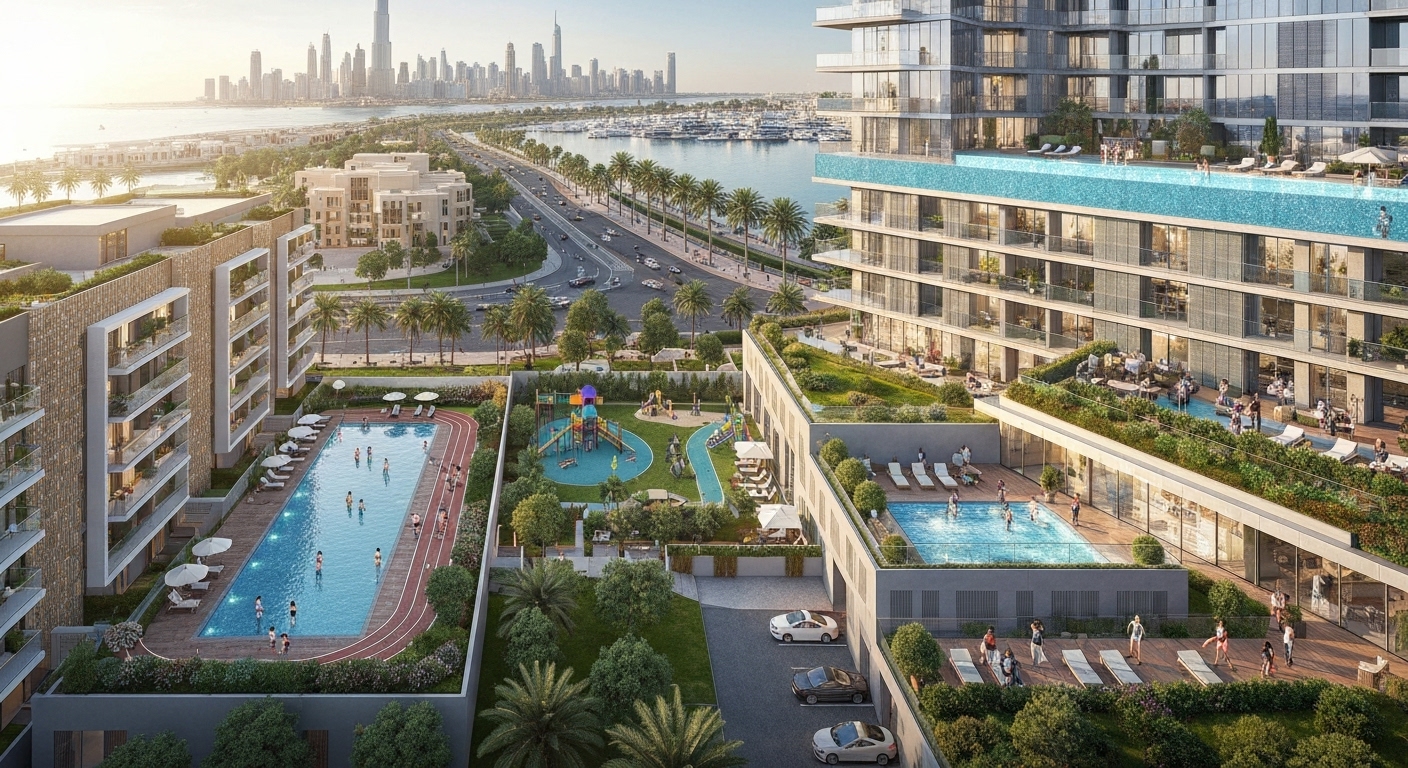 Compare Danube and Emaar communities in Dubai 2025