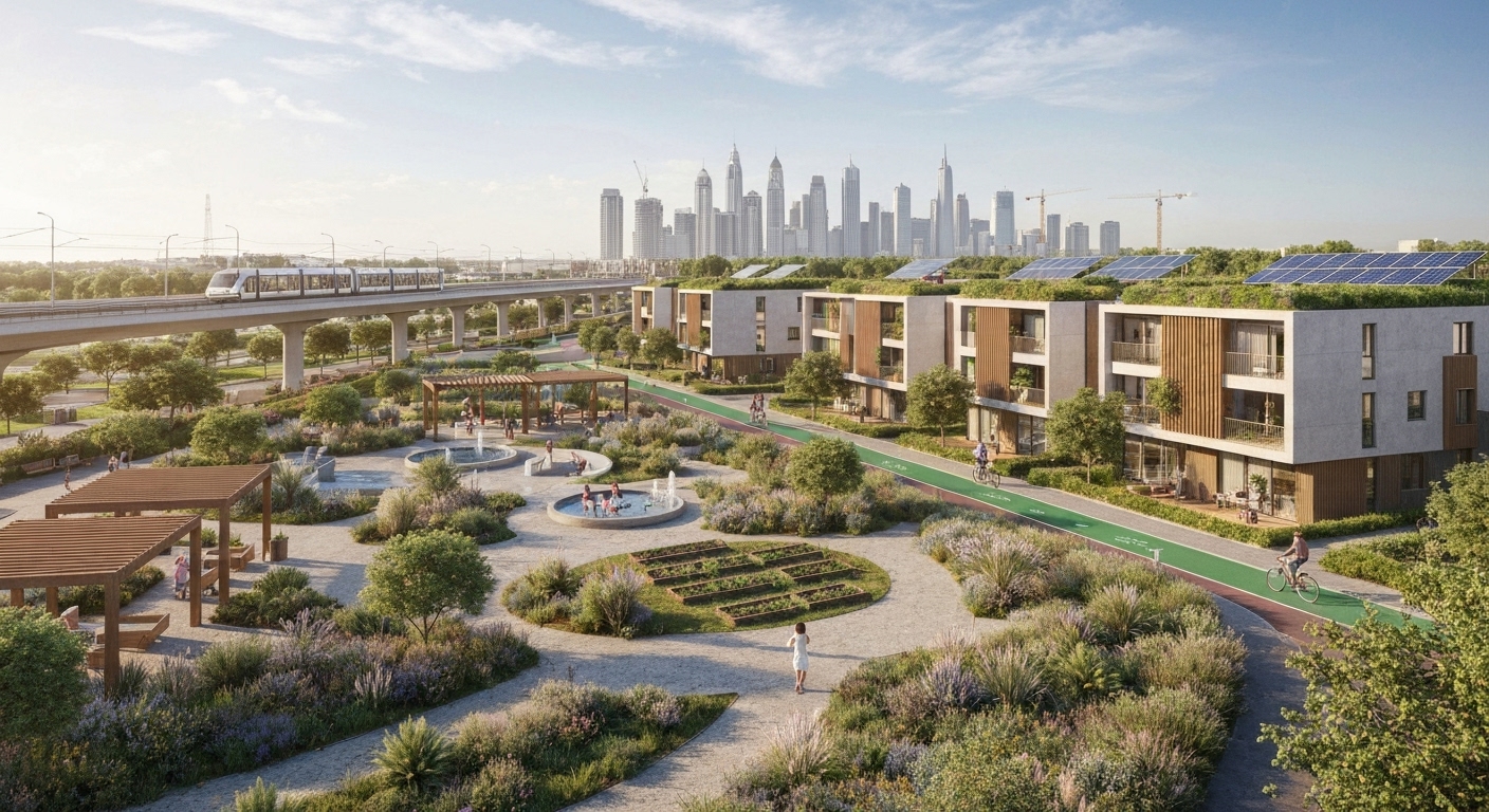 Green buildings in Al Furjan