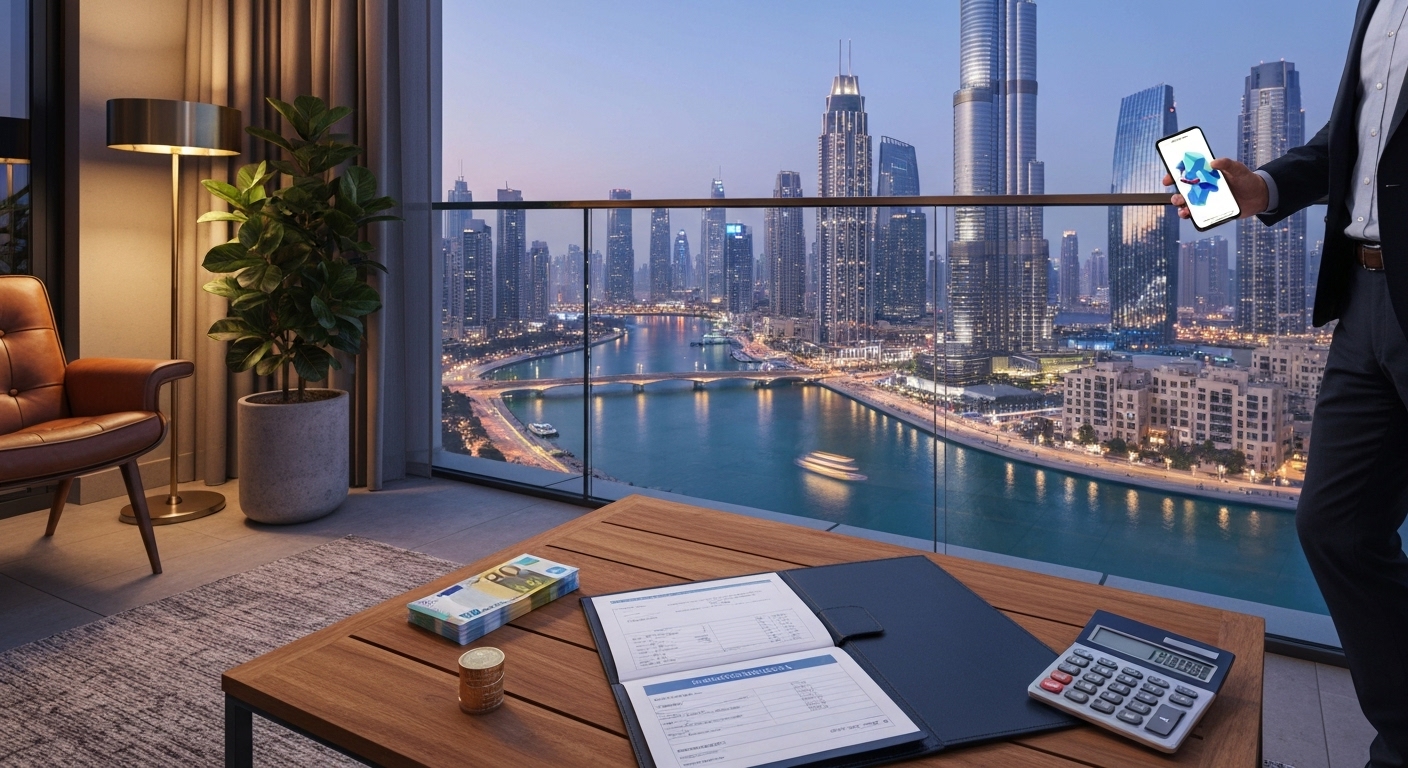 transferring Dubai rental income in euros to European accounts