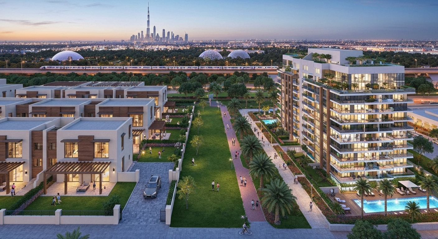 DAMAC Hills 2 Townhouse vs Danube Arjan Apartment
