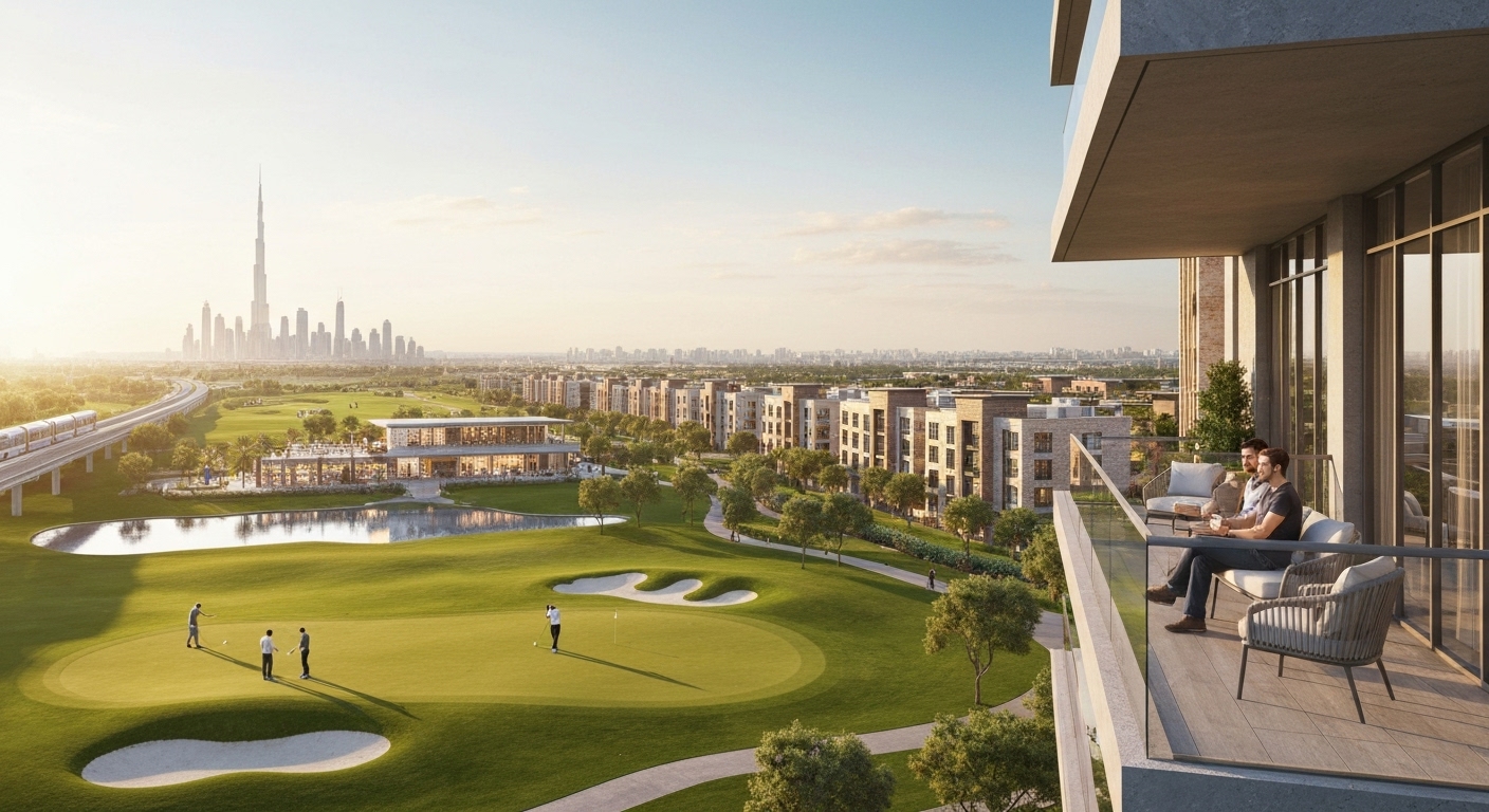 Dubai golf course view homes under AED 2M