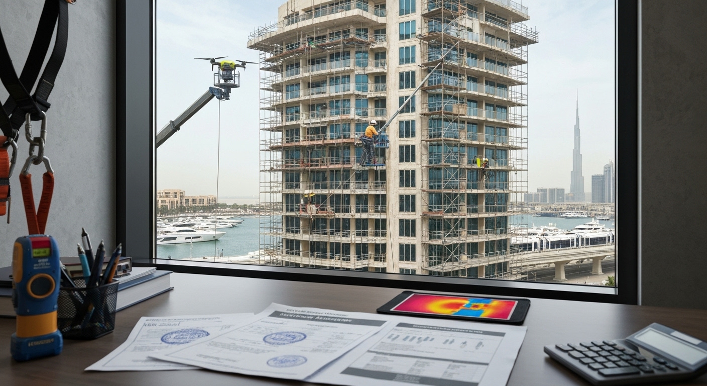 older Dubai Marina buildings